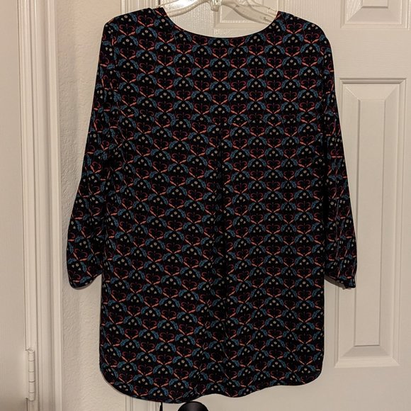 Daniel Rainn dark blue blouse, Women's plus size 1X - Picture 2 of 11